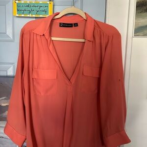 New York & Company Coral Blouse